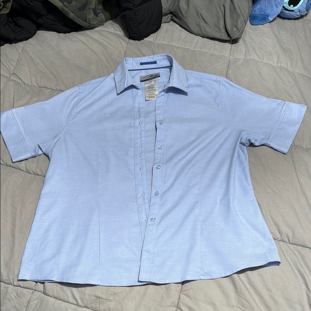 Alaska airlines CSA uniform short sleeve  Light Blue xl